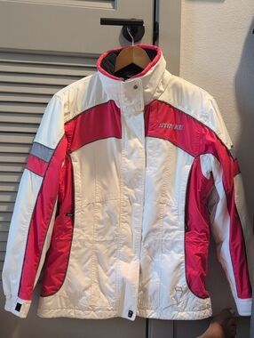 Spyder White and Pink Women's Ski Jacket
